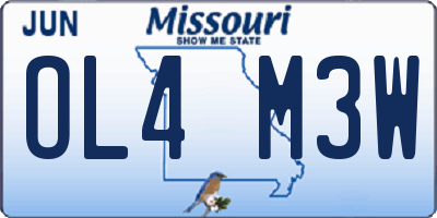 MO license plate OL4M3W