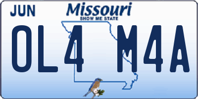 MO license plate OL4M4A