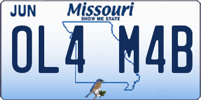 MO license plate OL4M4B
