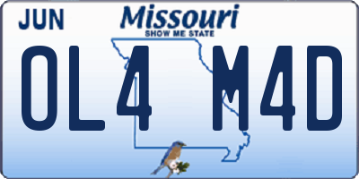 MO license plate OL4M4D