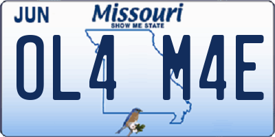 MO license plate OL4M4E