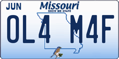 MO license plate OL4M4F