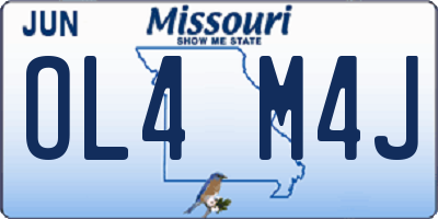 MO license plate OL4M4J