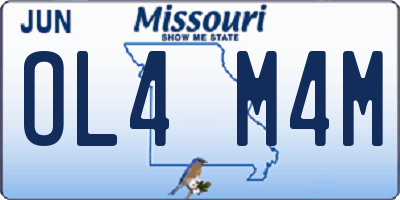 MO license plate OL4M4M