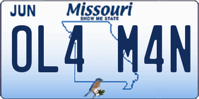 MO license plate OL4M4N