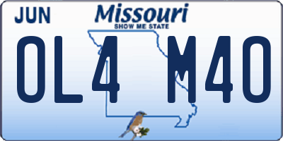 MO license plate OL4M4O