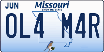 MO license plate OL4M4R