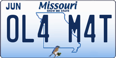 MO license plate OL4M4T