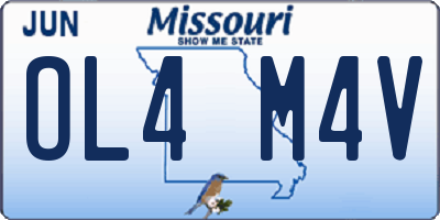 MO license plate OL4M4V