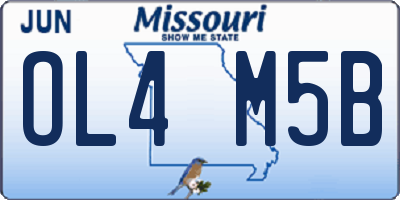 MO license plate OL4M5B