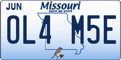 MO license plate OL4M5E