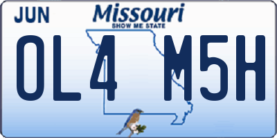 MO license plate OL4M5H