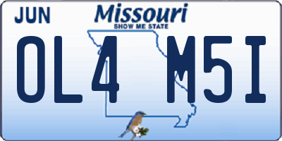 MO license plate OL4M5I