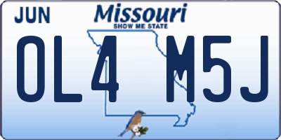 MO license plate OL4M5J