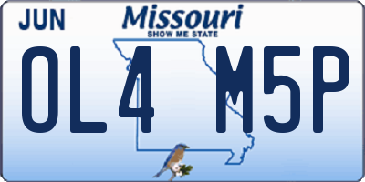MO license plate OL4M5P