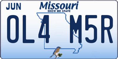 MO license plate OL4M5R