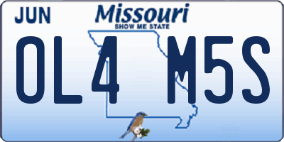 MO license plate OL4M5S