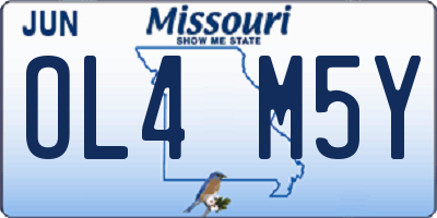 MO license plate OL4M5Y