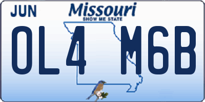 MO license plate OL4M6B