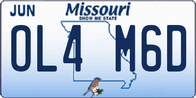 MO license plate OL4M6D