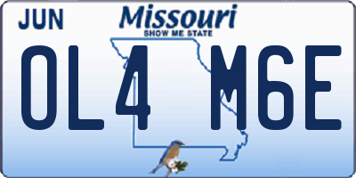 MO license plate OL4M6E
