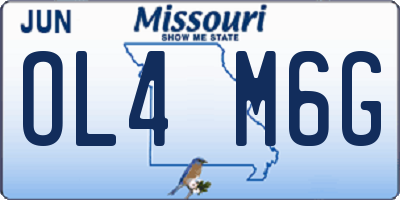 MO license plate OL4M6G