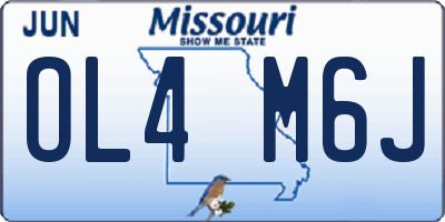 MO license plate OL4M6J