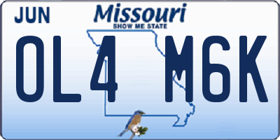 MO license plate OL4M6K