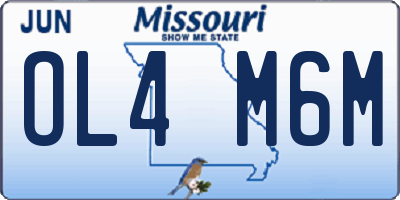 MO license plate OL4M6M