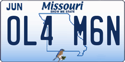 MO license plate OL4M6N