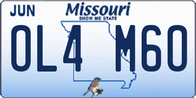MO license plate OL4M6O