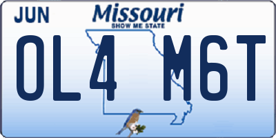 MO license plate OL4M6T