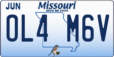 MO license plate OL4M6V