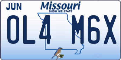 MO license plate OL4M6X