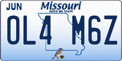 MO license plate OL4M6Z