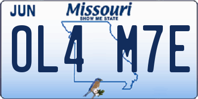 MO license plate OL4M7E