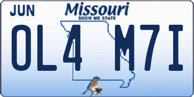 MO license plate OL4M7I