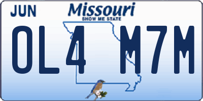 MO license plate OL4M7M