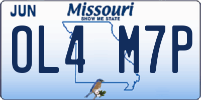 MO license plate OL4M7P