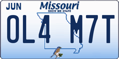 MO license plate OL4M7T