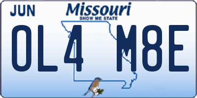 MO license plate OL4M8E
