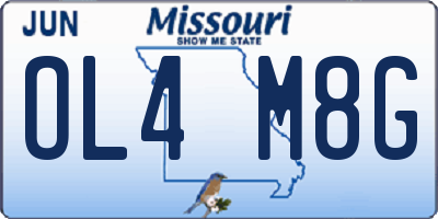 MO license plate OL4M8G