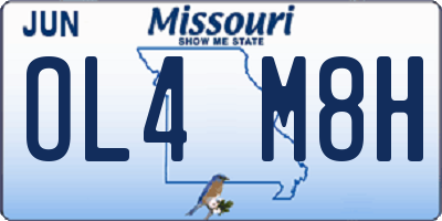 MO license plate OL4M8H