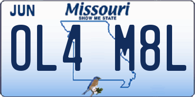 MO license plate OL4M8L