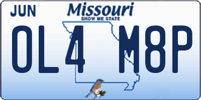 MO license plate OL4M8P