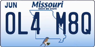 MO license plate OL4M8Q