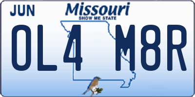 MO license plate OL4M8R