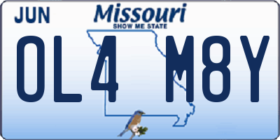 MO license plate OL4M8Y
