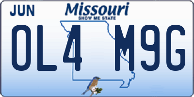 MO license plate OL4M9G