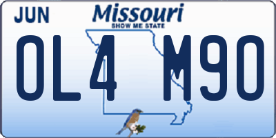 MO license plate OL4M9O